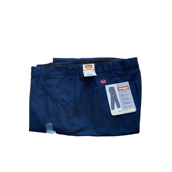 Men's Wrangler Workwear Relaxed Pant Size 42X30 Navy BLUE NEW - Picture 1 of 1